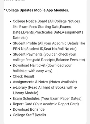 Easy College Updates android App screenshot 3